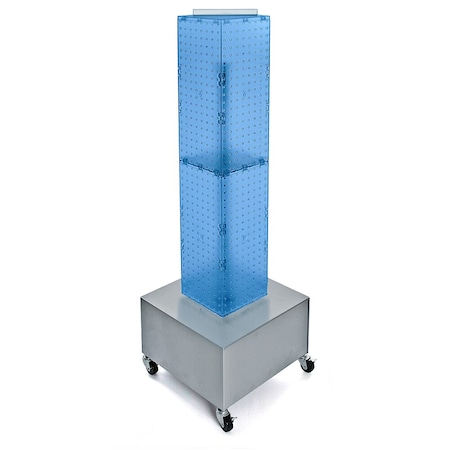 Azar Displays Four-Sided Pegboard Floor Revolving Display Panel Size: 8"W x 40"H 703386-BLU